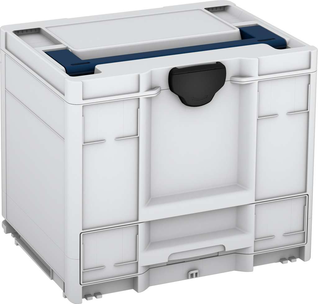 Systainer³ Combi M 337, Light Grey with Sapphire Blue lid handle and Black catches