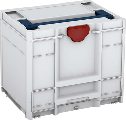 Systainer³ Combi M 337, Light Grey with Sapphire Blue lid handle and Carmine Red catches