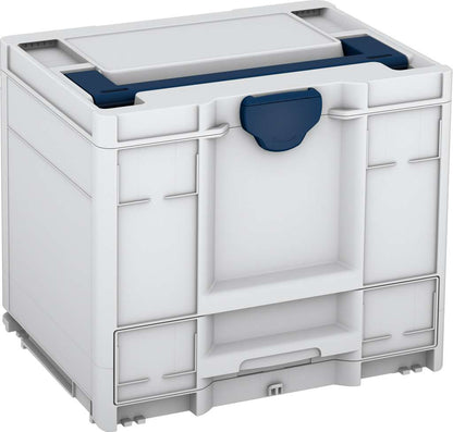 Systainer³ Combi M 337, Light Grey with Sapphire Blue lid handle and Sapphire Blue catches