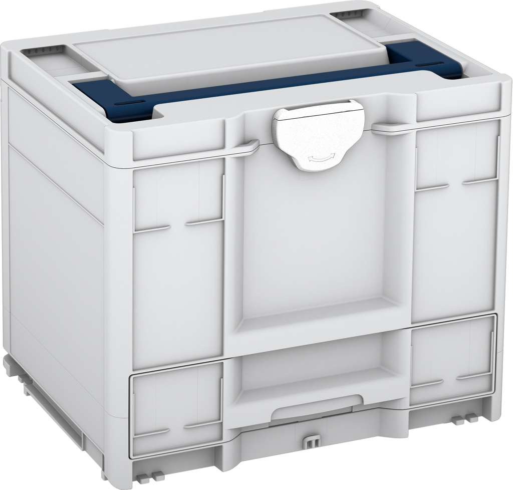 Systainer³ Combi M 337, Light Grey with Sapphire Blue lid handle and White catches