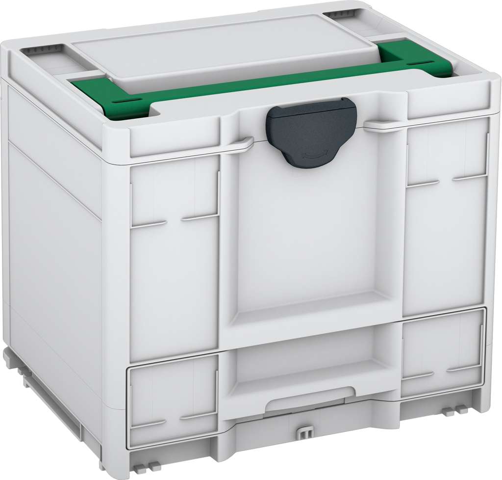 Systainer³ Combi M 337, Light Grey with Signal Green lid handle and Anthracite catches
