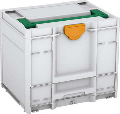 Systainer³ Combi M 337, Light Grey with Signal Green lid handle and Daffodil Yellow catches