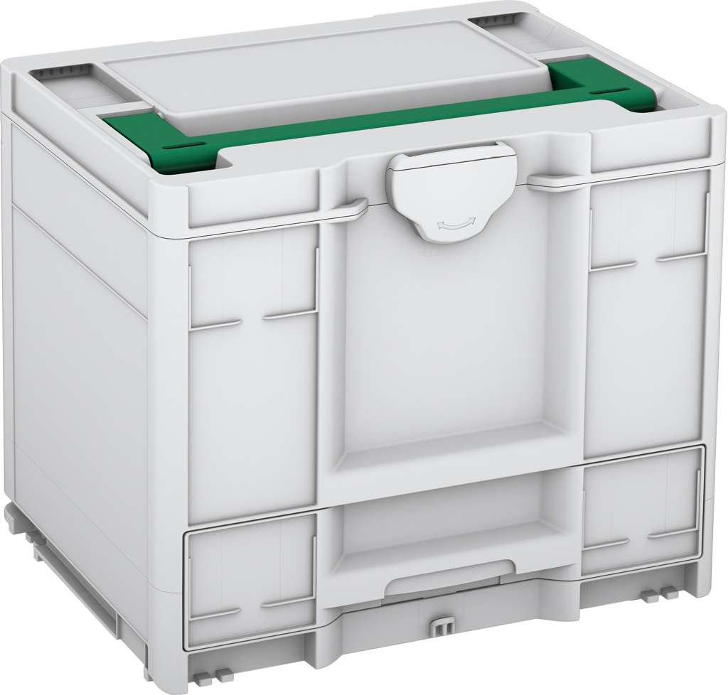 Systainer³ Combi M 337, Light Grey with Signal Green lid handle