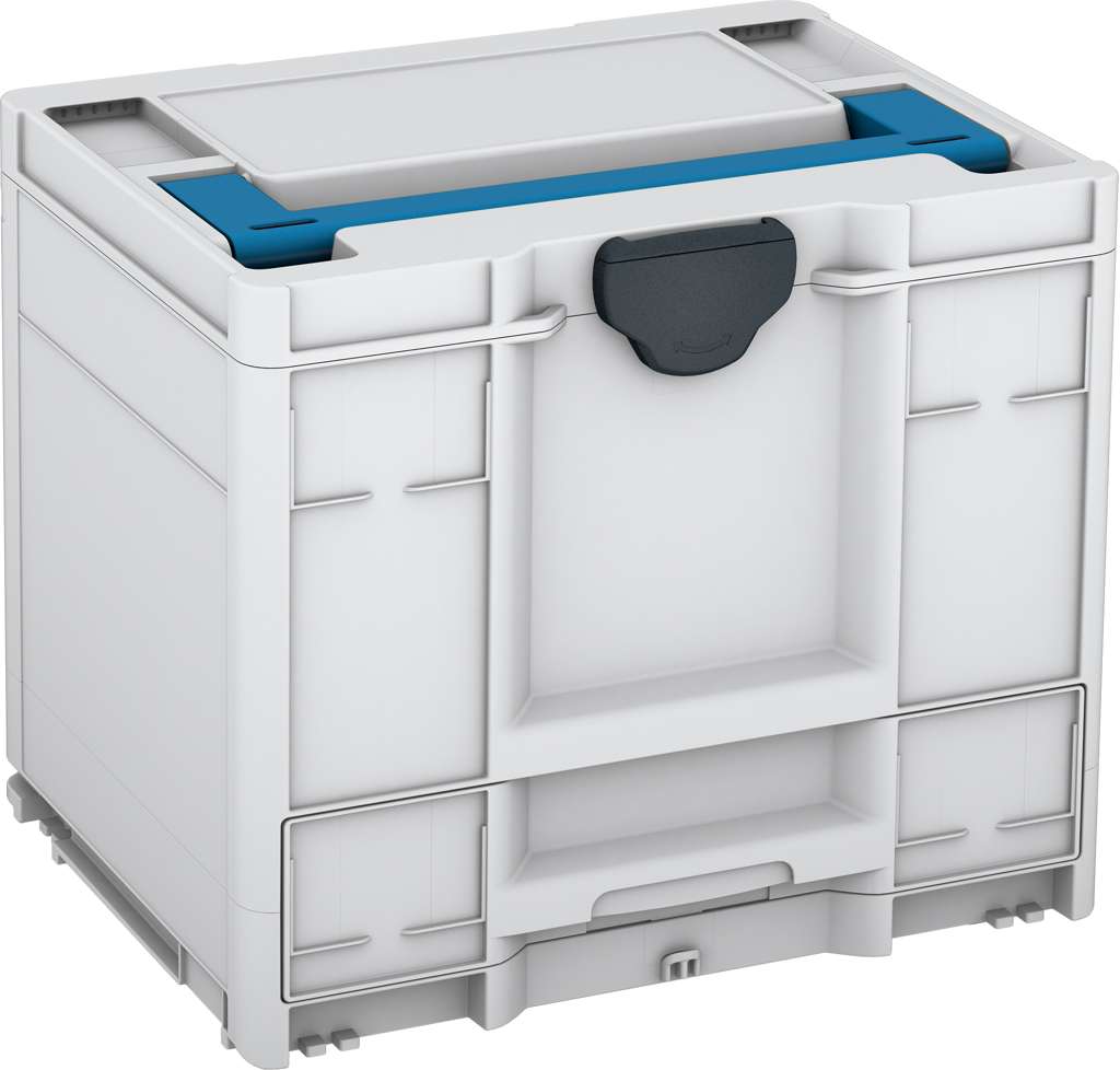 Systainer³ Combi M 337, Light Grey with Sky Blue lid handle and Anthracite catches