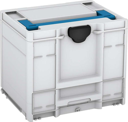 Systainer³ Combi M 337, Light Grey with Sky Blue lid handle and Black catches