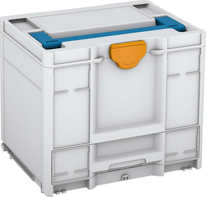 Systainer³ Combi M 337, Light Grey with Sky Blue lid handle and Daffodil Yellow catches