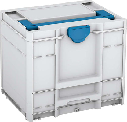 Systainer³ Combi M 337, Light Grey with Sky Blue lid handle and Sky Blue catches