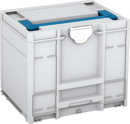 Systainer³ Combi M 337, Light Grey with Sky Blue lid handle and White catches