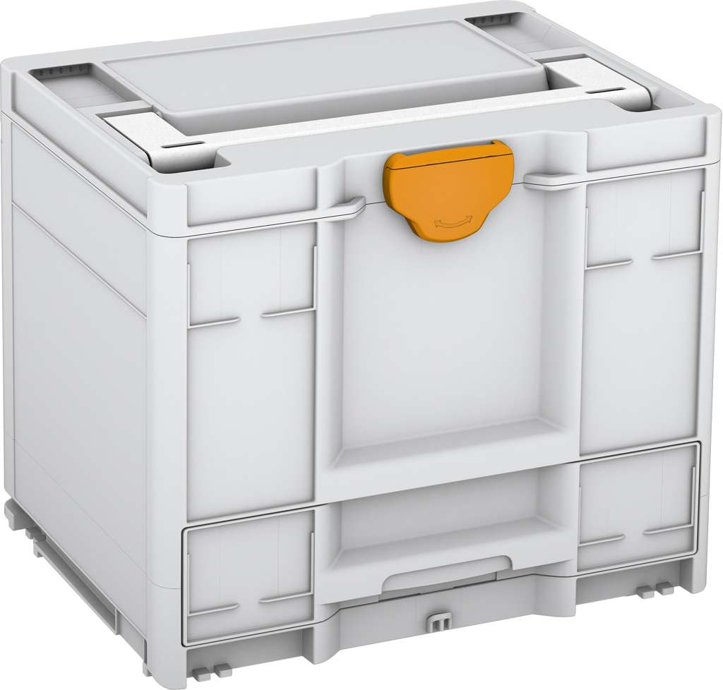Systainer³ Combi M 337, Light Grey with White lid handle and Daffodil Yellow catches