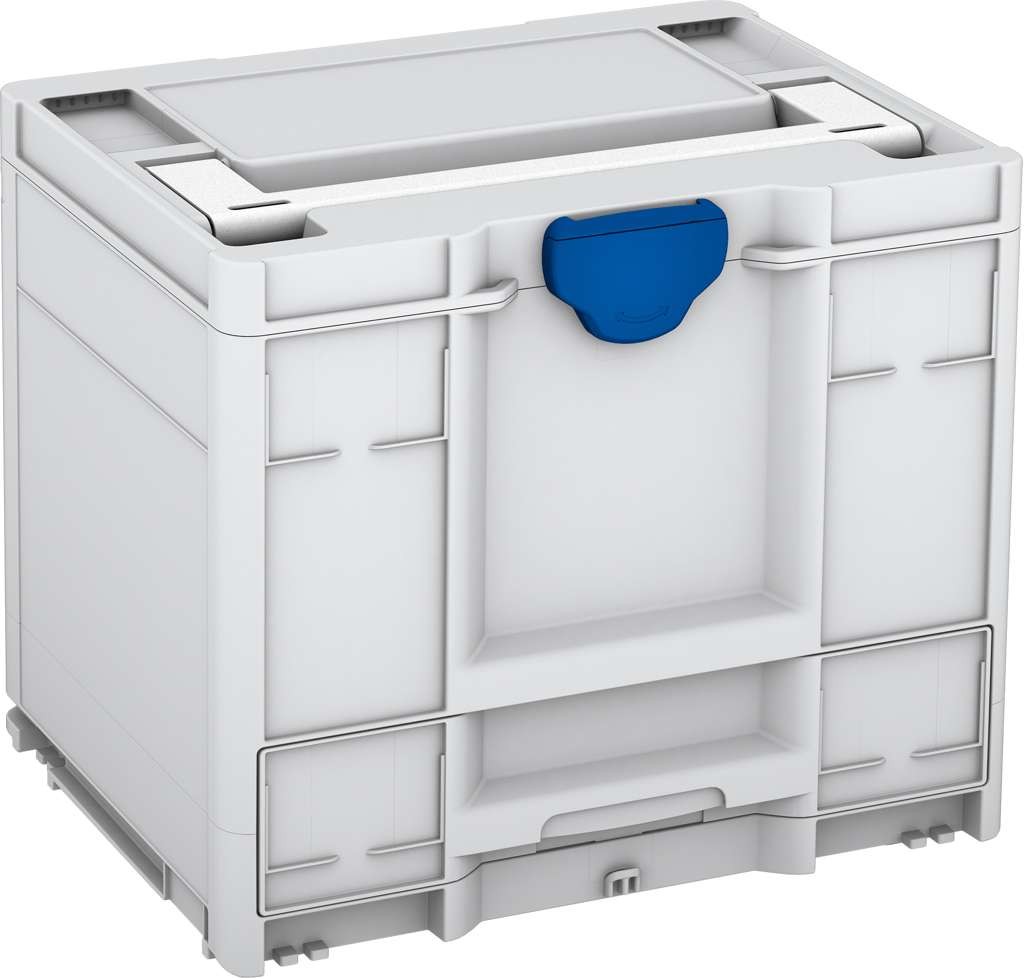 Systainer³ Combi M 337, Light Grey with White lid handle and Signal Blue catches
