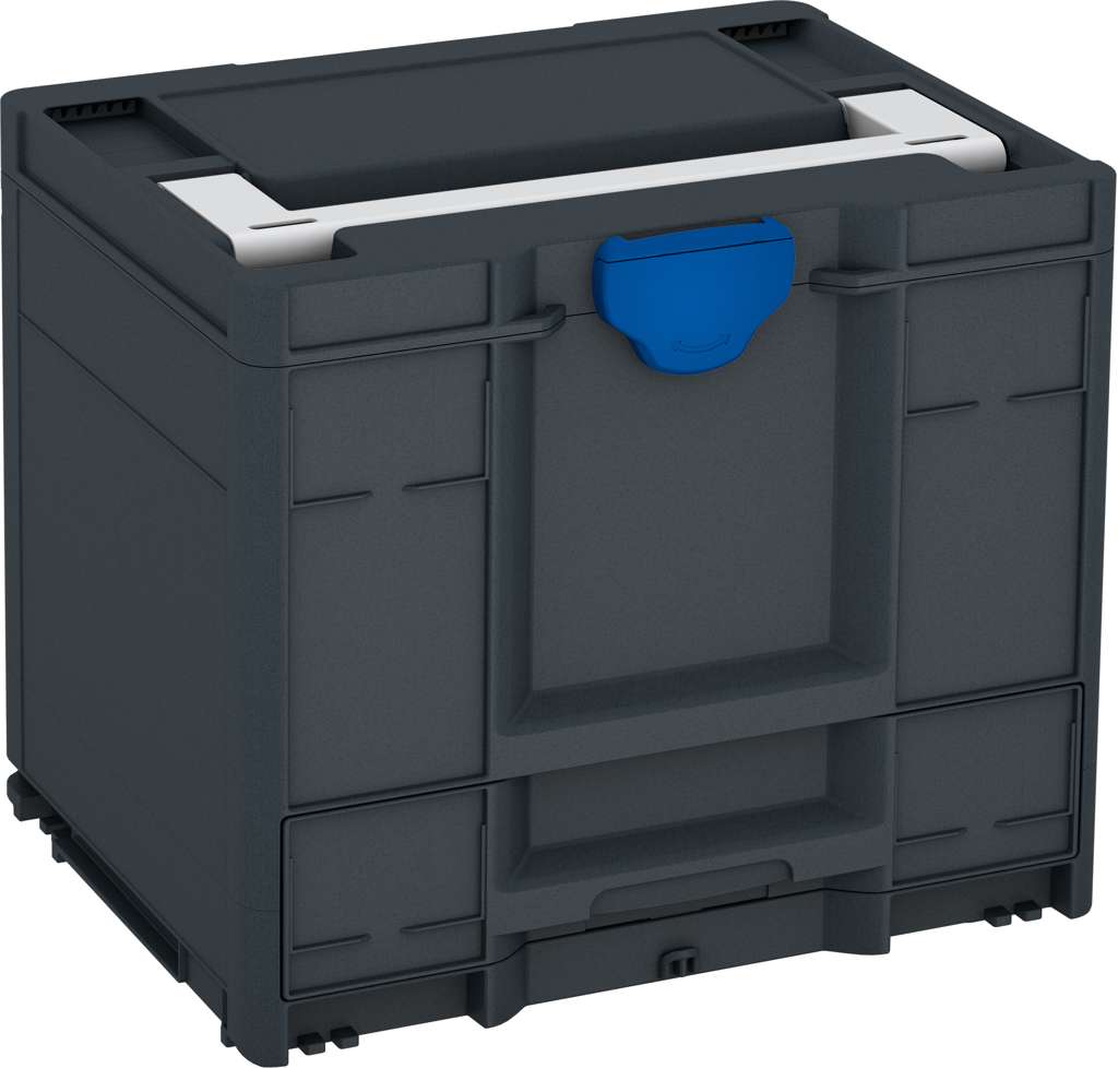 Systainer³ Combi M 337, Anthracite with Light Grey lid handle and Signal Blue catches