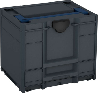 Systainer³ Combi M 337, Anthracite with Sapphire Blue lid handle and Black catches