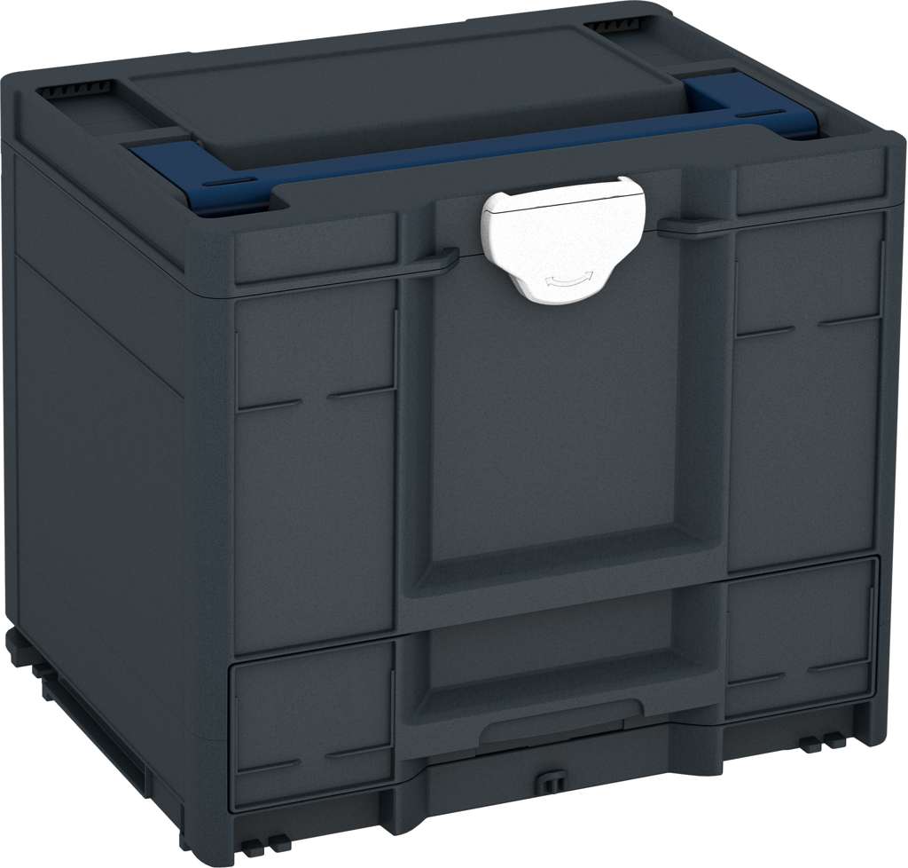 Systainer³ Combi M 337, Anthracite with Sapphire Blue lid handle and White catches