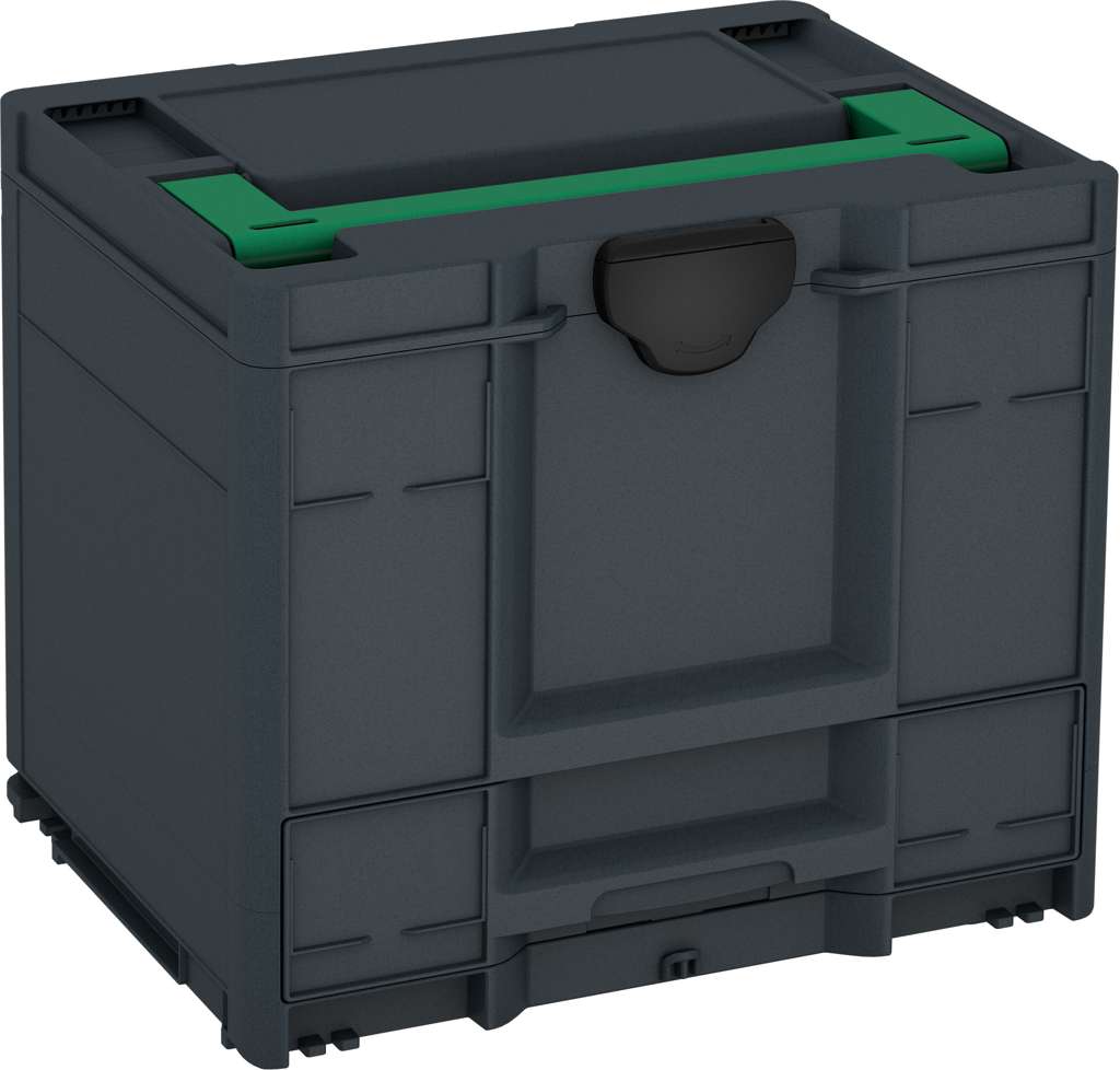 Systainer³ Combi M 337, Anthracite with Signal Green lid handle and Black catches