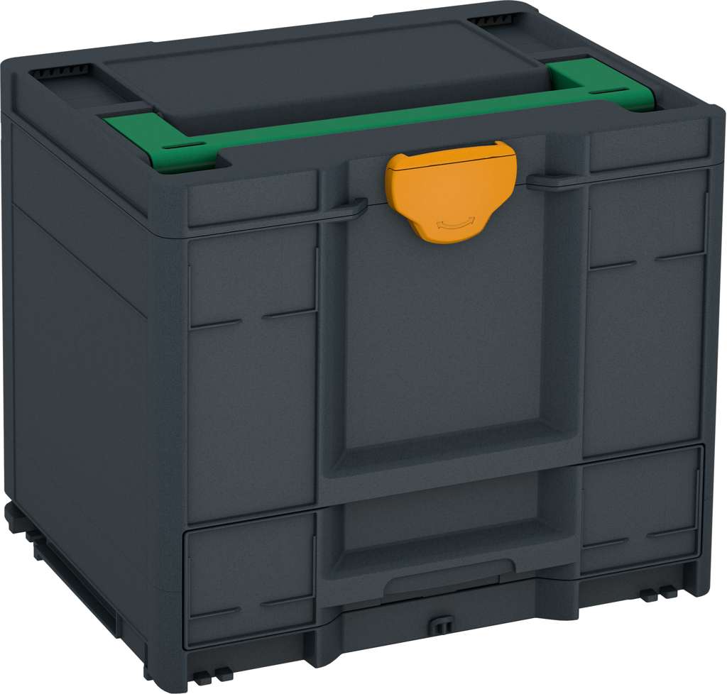 Systainer³ Combi M 337, Anthracite with Signal Green lid handle and Daffodil Yellow catches
