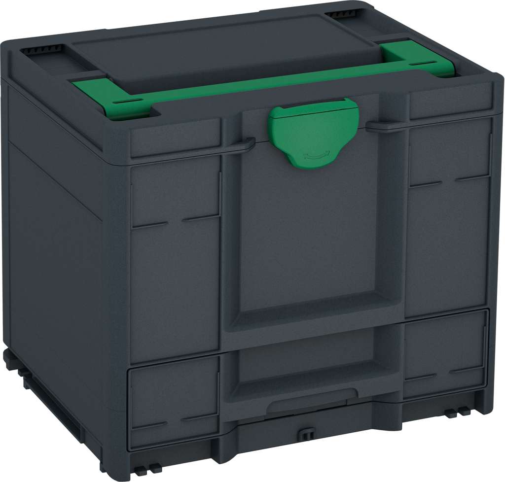 Systainer³ Combi M 337, Anthracite with Signal Green lid handle and Signal Green catches