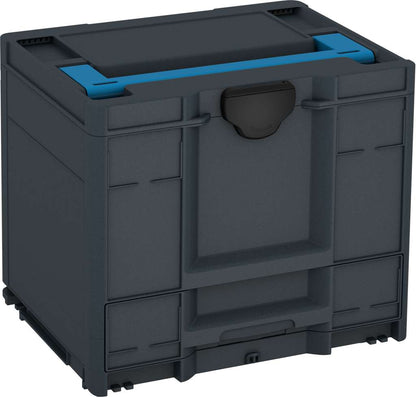 Systainer³ Combi M 337, Anthracite with Sky Blue lid handle and Black catches
