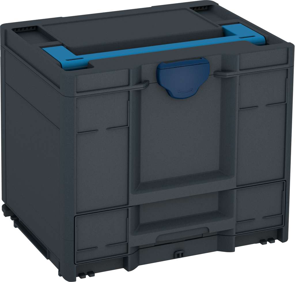 Systainer³ Combi M 337, Anthracite with Sky Blue lid handle and Sapphire Blue catches