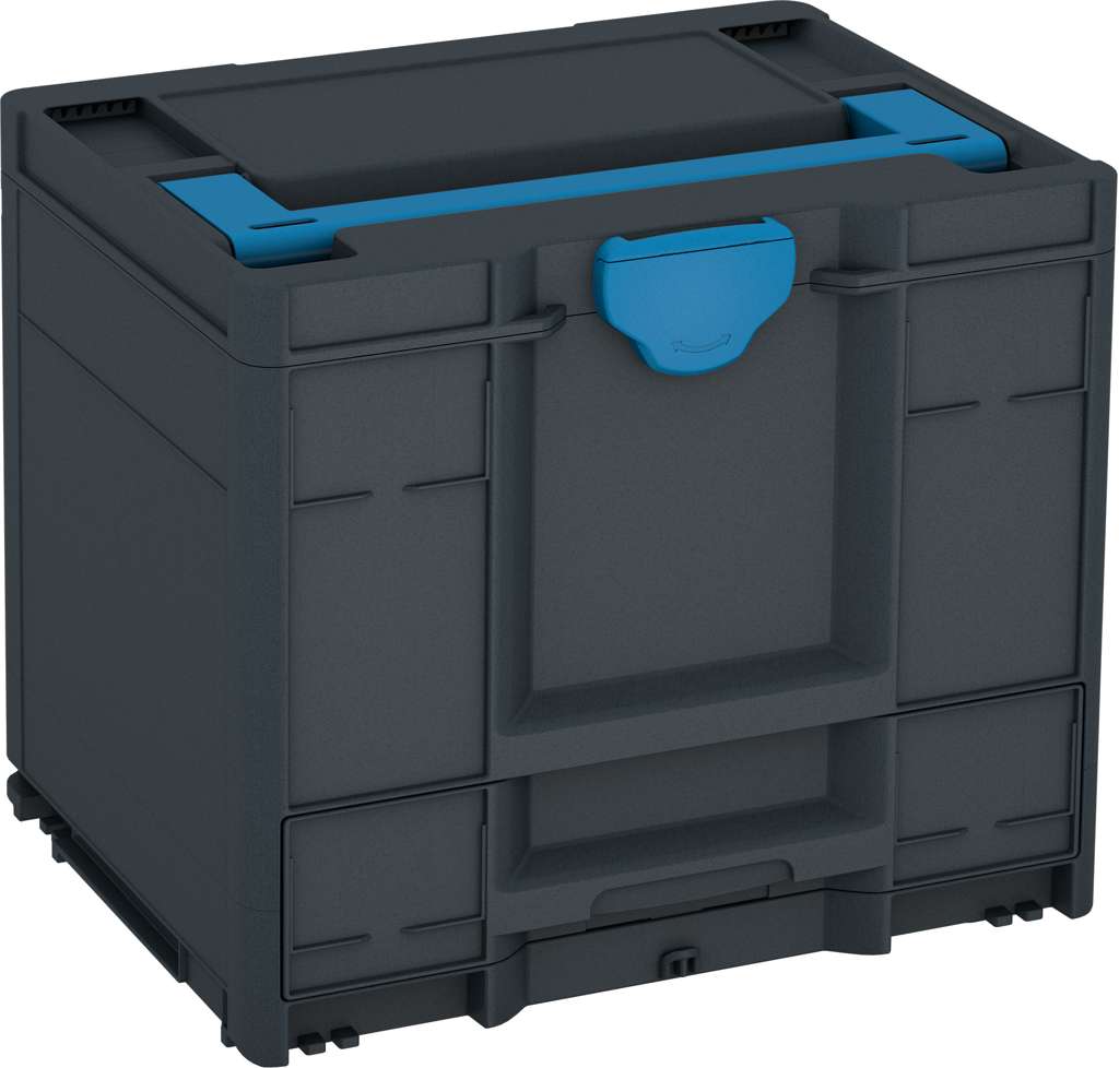 Systainer³ Combi M 337, Anthracite with Sky Blue lid handle and Sky Blue catches