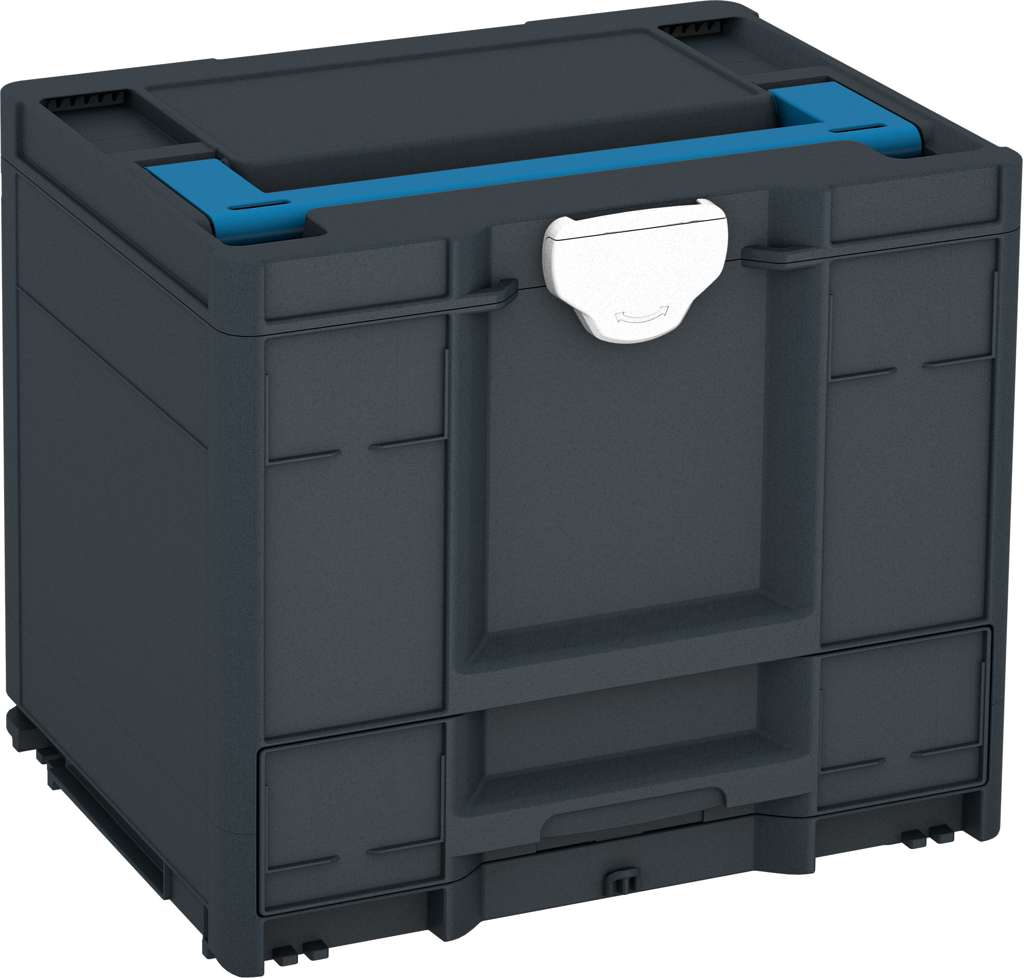Systainer³ Combi M 337, Anthracite with Sky Blue lid handle and White catches