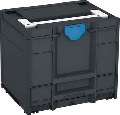 Systainer³ Combi M 337, Anthracite with White lid handle and Sky Blue catches