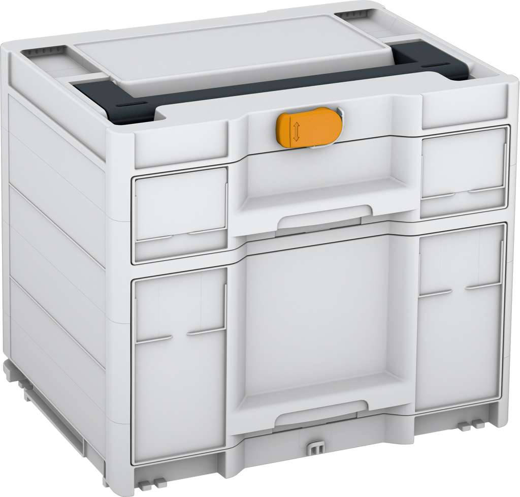 Systainer³ Sortainer/2 M 337, Light Grey with Anthracite lid handle and Daffodil Yellow catches