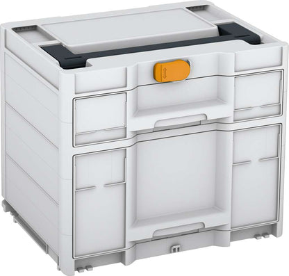Systainer³ Sortainer/2 M 337, Light Grey with Anthracite lid handle and Daffodil Yellow catches