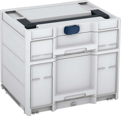 Systainer³ Sortainer/2 M 337, Light Grey with Anthracite lid handle and Sapphire Blue catches