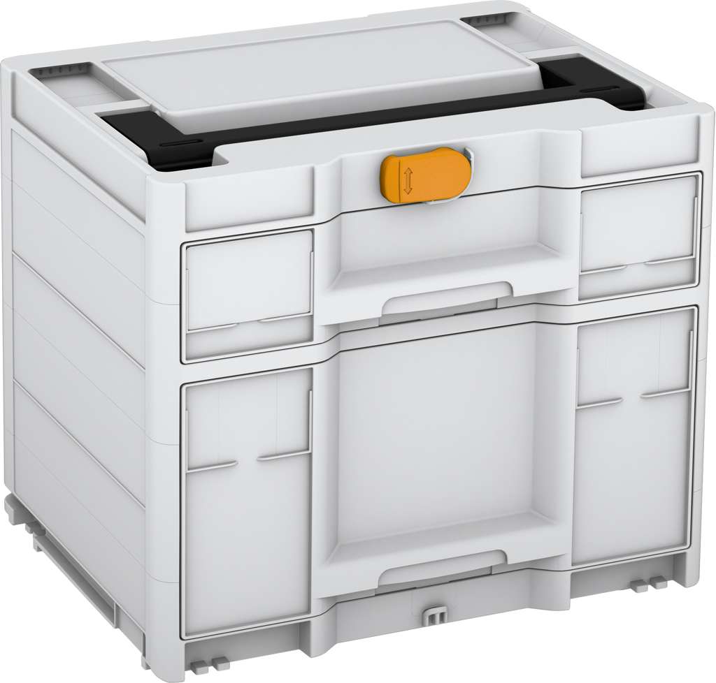 Systainer³ Sortainer/2 M 337, Light Grey with Black lid handle and Daffodil Yellow catches