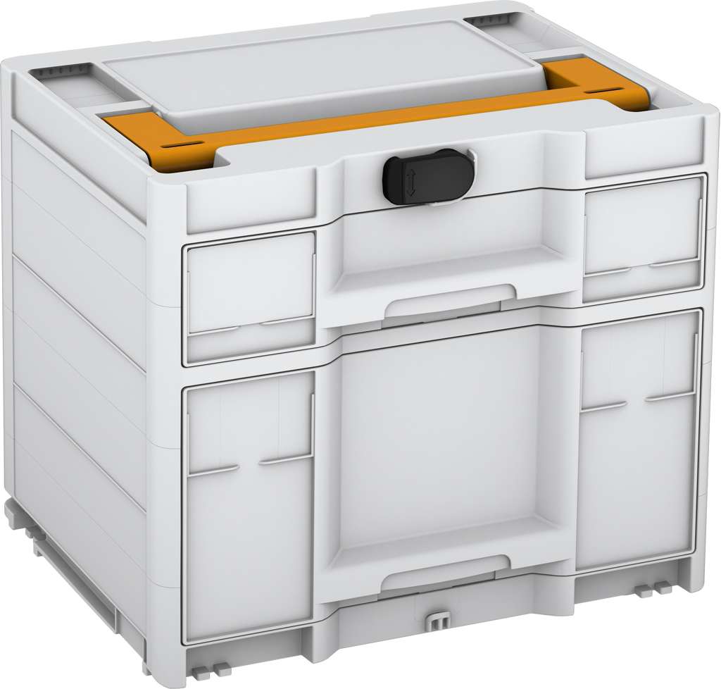 Systainer³ Sortainer/2 M 337, Light Grey with Daffodil Yellow lid handle and Black catches