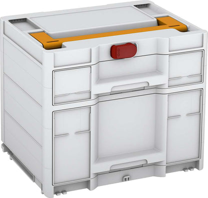 Systainer³ Sortainer/2 M 337, Light Grey with Daffodil Yellow lid handle and Carmine Red catches