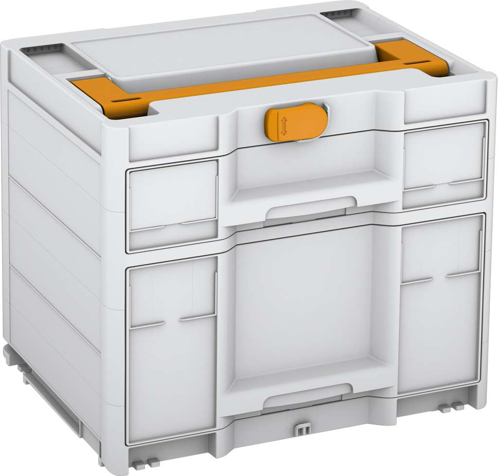 Systainer³ Sortainer/2 M 337, Light Grey with Daffodil Yellow lid handle and Daffodil Yellow catches
