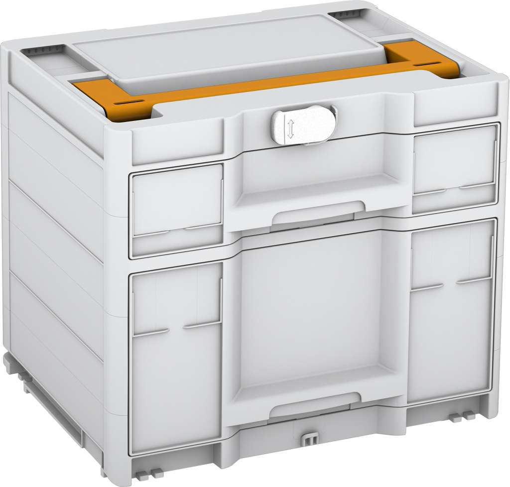 Systainer³ Sortainer/2 M 337, Light Grey with Daffodil Yellow lid handle and White catches