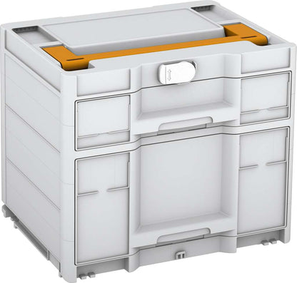 Systainer³ Sortainer/2 M 337, Light Grey with Daffodil Yellow lid handle and White catches
