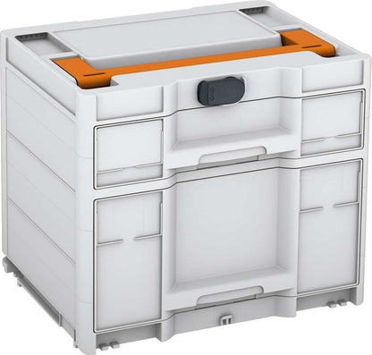 Systainer³ Sortainer/2 M 337, Light Grey with Deep Orange lid handle and Anthracite catches