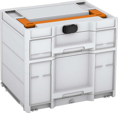 Systainer³ Sortainer/2 M 337, Light Grey with Deep Orange lid handle and Black catches