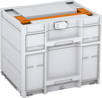 Systainer³ Sortainer/2 M 337, Light Grey with Deep Orange lid handle