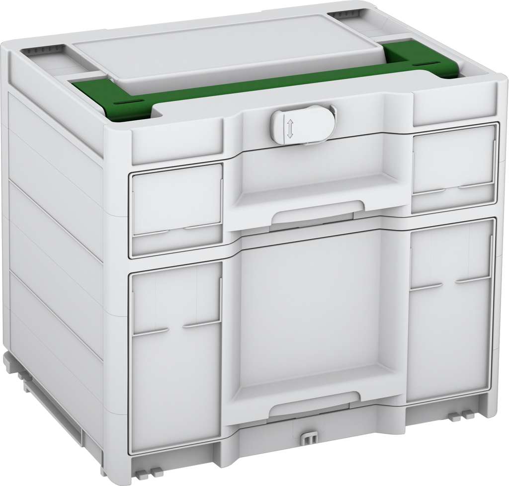 Systainer³ Sortainer/2 M 337, Light Grey with Emerald Green lid handle