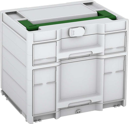 Systainer³ Sortainer/2 M 337, Light Grey with Emerald Green lid handle