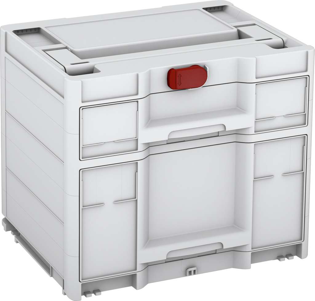 Systainer³ Sortainer/2 M 337, Light Grey with Carmine Red catches