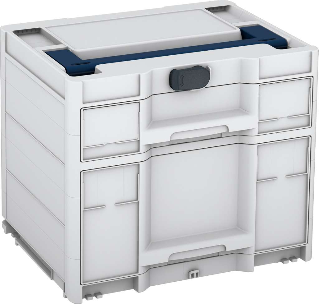 Systainer³ Sortainer/2 M 337, Light Grey with Sapphire Blue lid handle and Anthracite catches