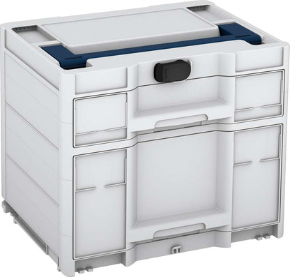 Systainer³ Sortainer/2 M 337, Light Grey with Sapphire Blue lid handle and Black catches