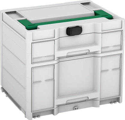 Systainer³ Sortainer/2 M 337, Light Grey with Signal Green lid handle and Black catches