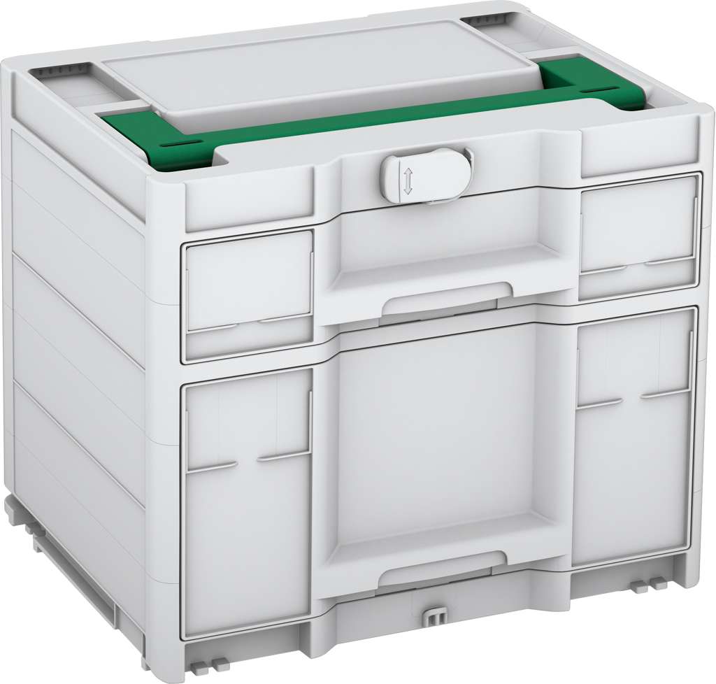 Systainer³ Sortainer/2 M 337, Light Grey with Signal Green lid handle