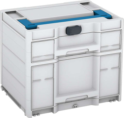 Systainer³ Sortainer/2 M 337, Light Grey with Sky Blue lid handle and Anthracite catches