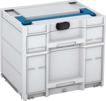 Systainer³ Sortainer/2 M 337, Light Grey with Sky Blue lid handle and Black catches