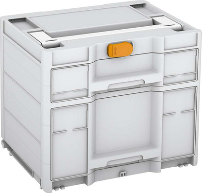 Systainer³ Sortainer/2 M 337, Light Grey with White lid handle and Daffodil Yellow catches