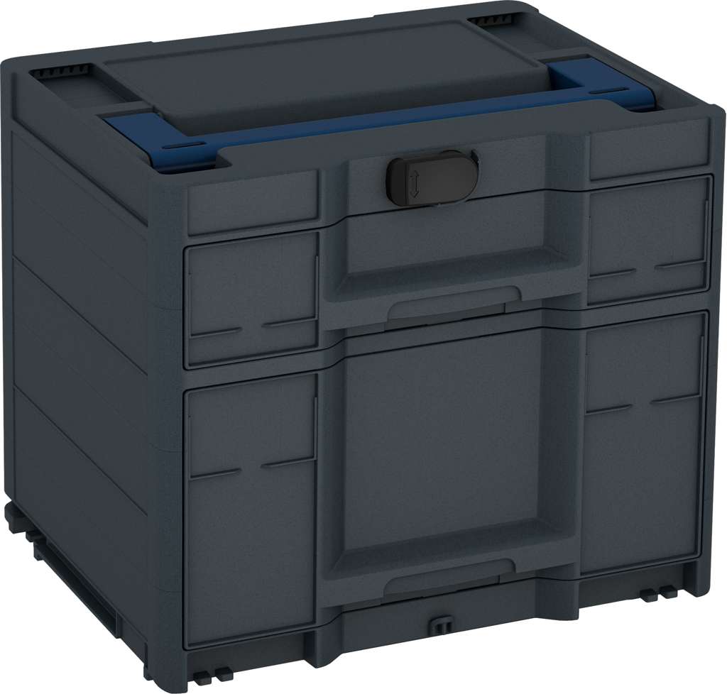 Systainer³ Sortainer/2 M 337, Anthracite with Sapphire Blue lid handle and Black catches