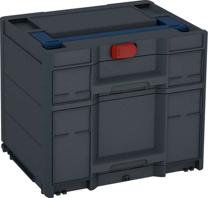 Systainer³ Sortainer/2 M 337, Anthracite with Sapphire Blue lid handle and Carmine Red catches