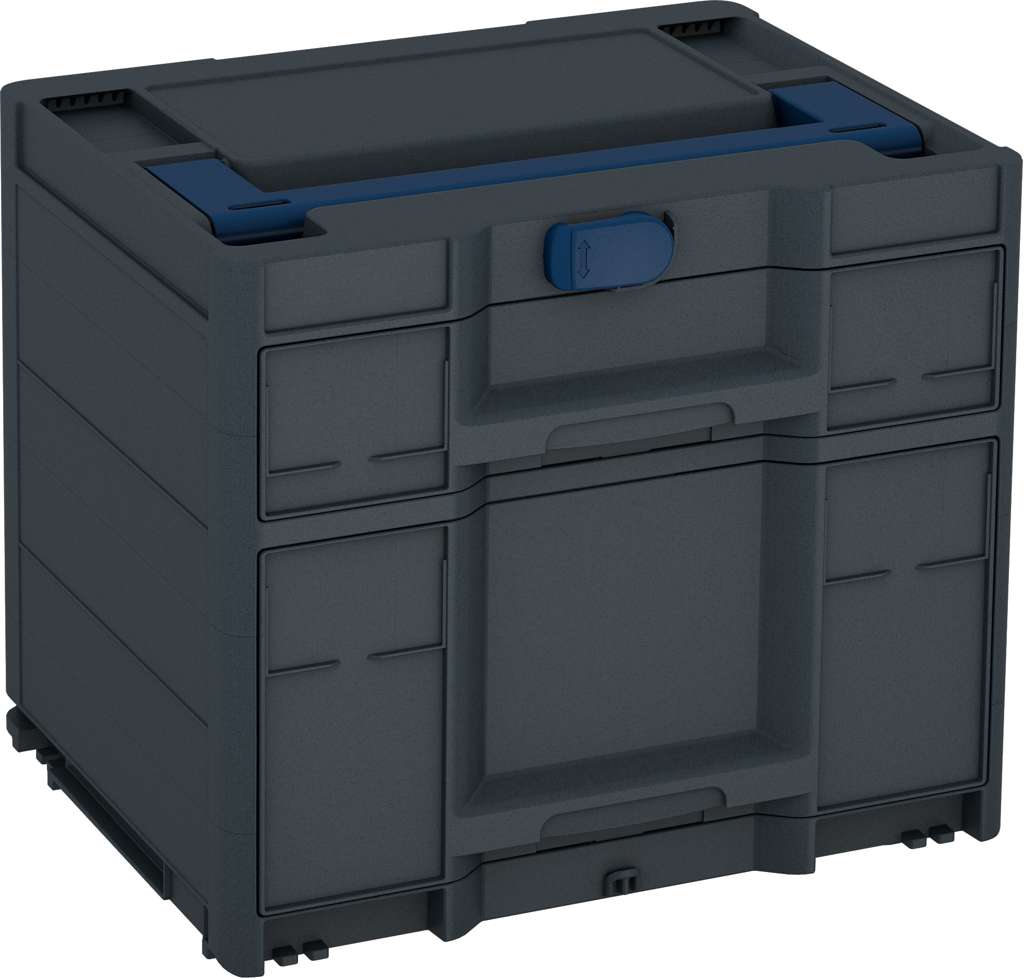 Systainer³ Sortainer/2 M 337, Anthracite with Sapphire Blue lid handle and Sapphire Blue catches